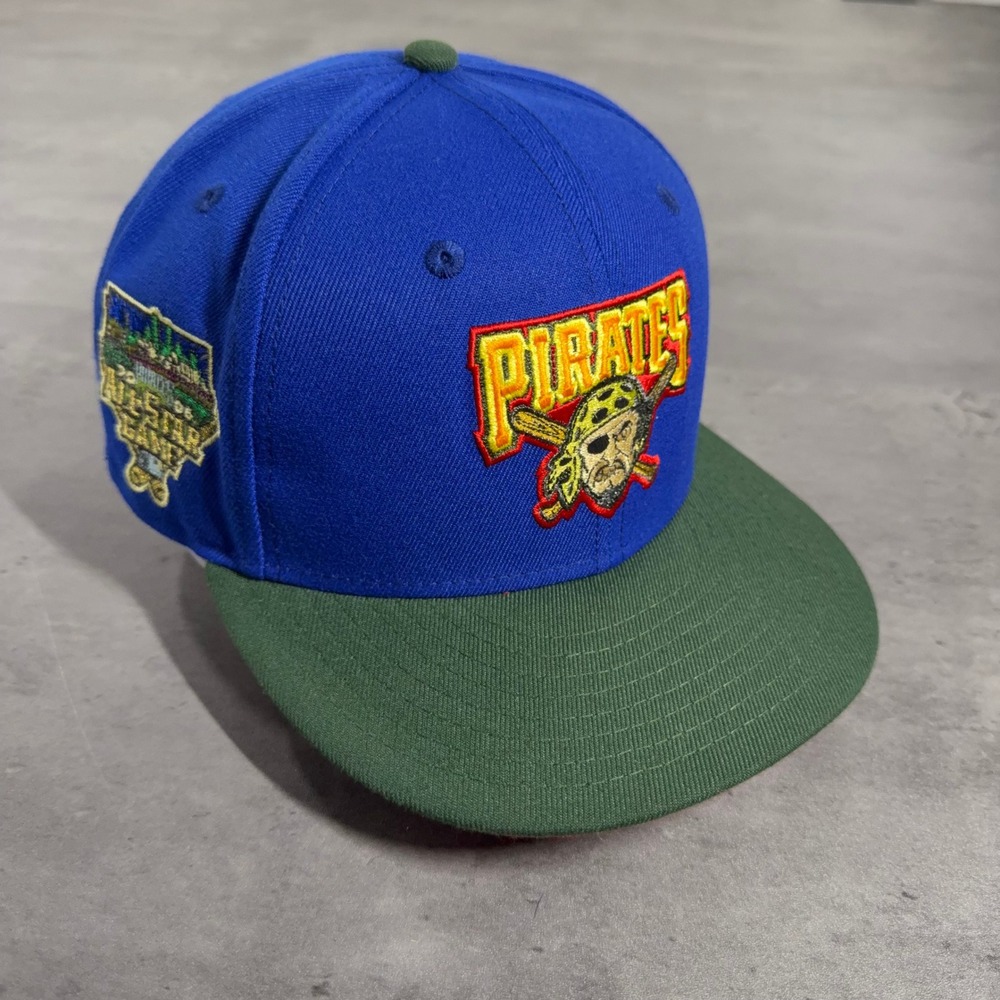 Hat Club Pittsburgh Pirates New Era Cap 7 1/2 Slick Rick Fitted Blue Green Red‎